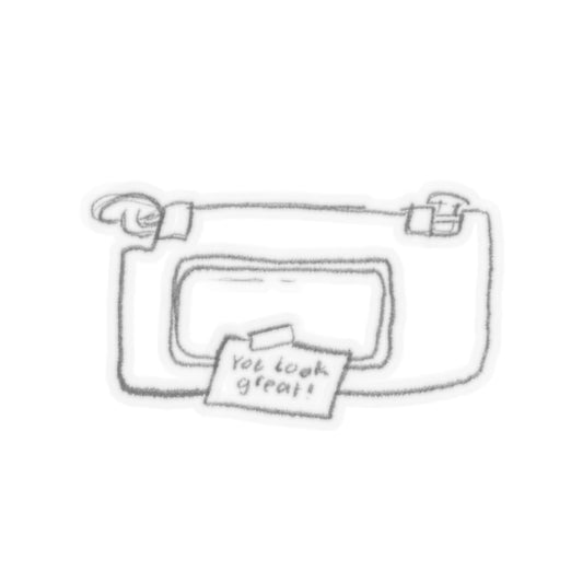 left u a note sticker